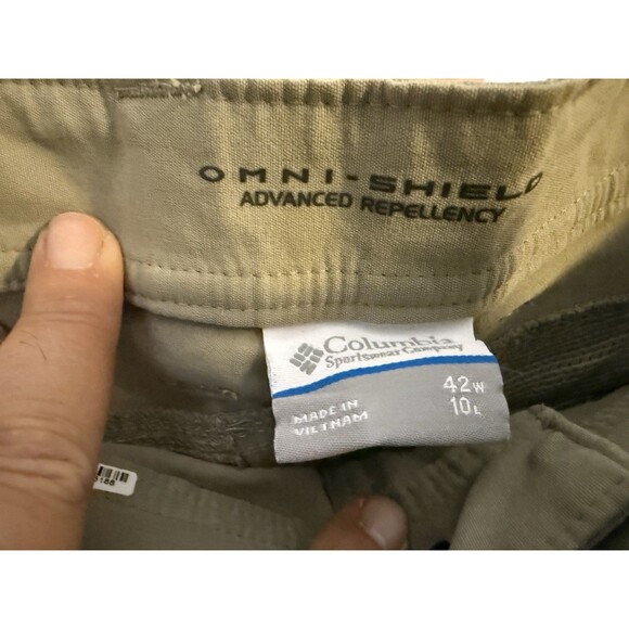 Columbia Omni Shield Advanced Repellency Shorts Mens Blue 42 X 10 Tan - Picture 5 of 6